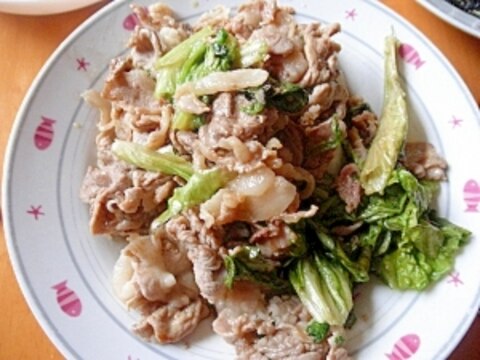 豚肉とレタスの甘辛炒め